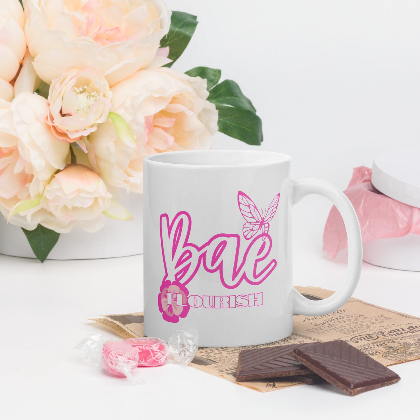 Bae Flourish glossy mug