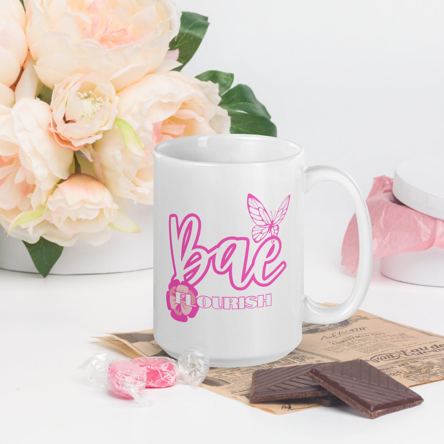 Bae Flourish glossy mug