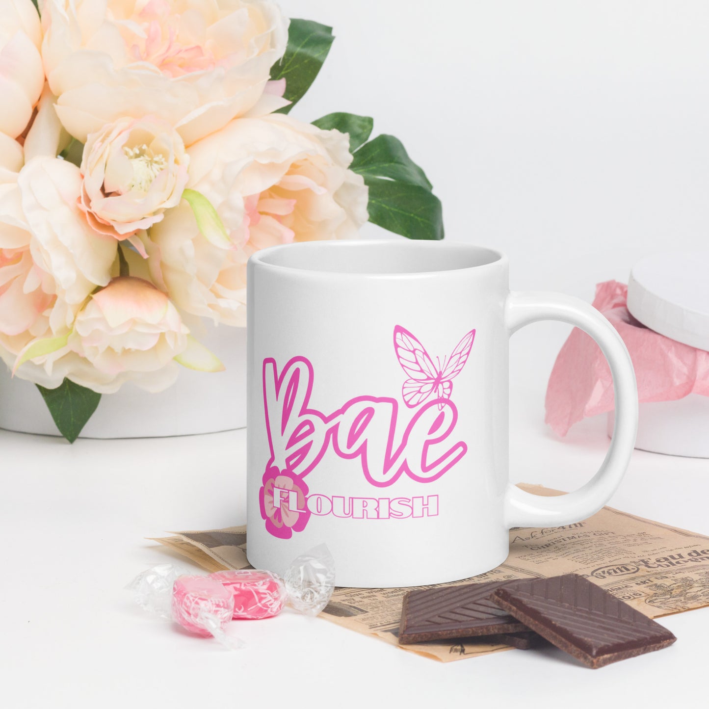 Bae Flourish glossy mug