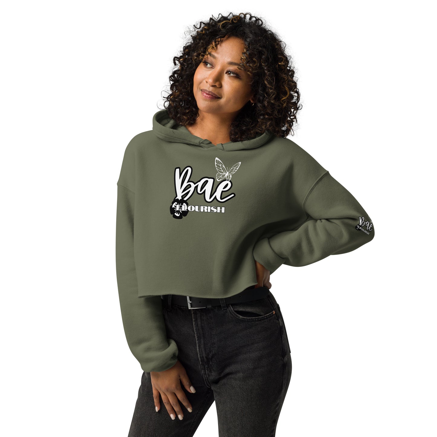 Bae Flourish Crop Hoodie